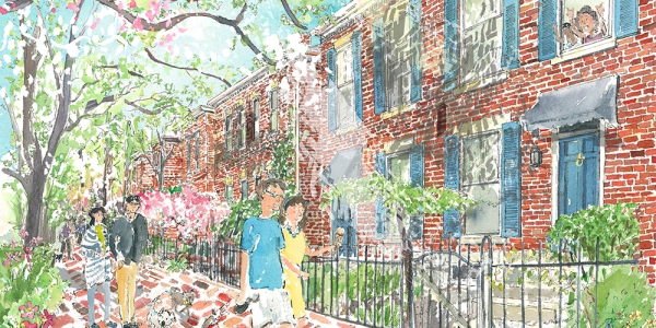 german-village-columbus-cute-illustration