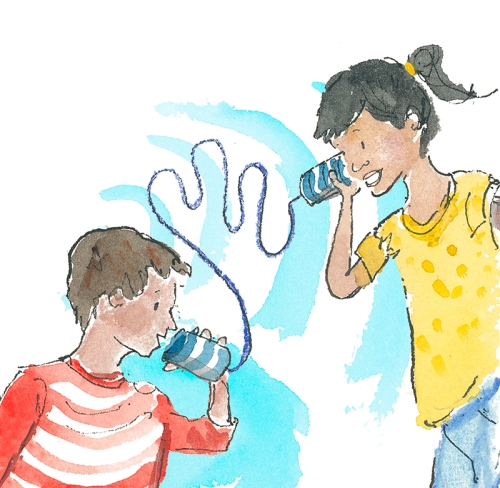 childrens-illustration-telephone-game