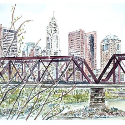 columbus-skyline-watercolor