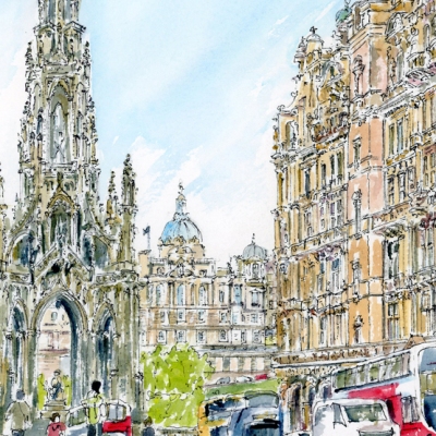 edinburgh-watercolor-architecture