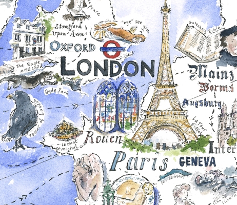 travel-map-custom-watercolor