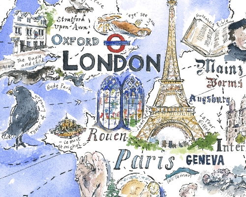 travel-map-custom-watercolor