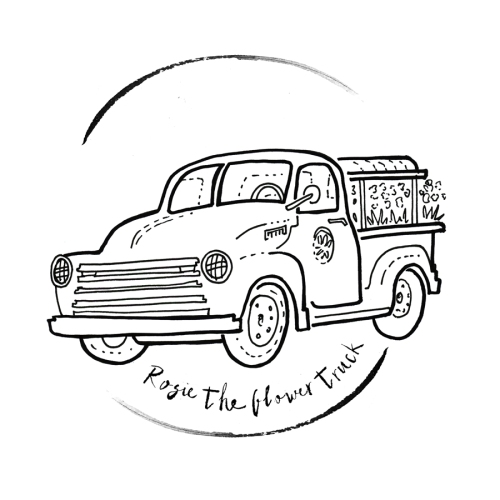 rosie-theflower-truck-logo-line-art
