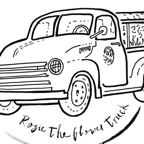 rosie-theflower-truck-logo-line-art