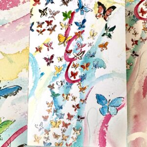 Butterfly Rise - hand stitched notebook